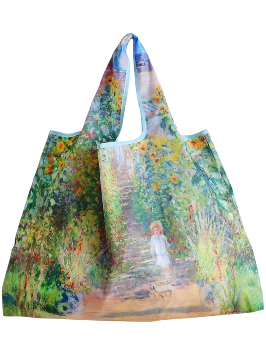 Buklanadigan eko sumka, badiiy naqshli shopper, qayta foydalaniladigan xarid sumkasi - 
