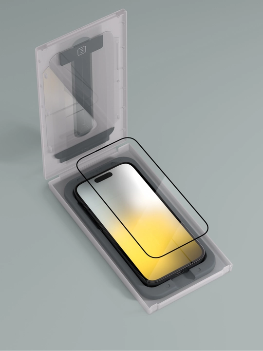 Apple iPhone 14 Pro Max uchun COMMO aplikatorli himoya oynasi (to‘plamda 2 dona), shaffof