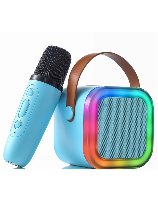 Simsiz Bluetooth kolonka va mikrofon AM-8580 mini karaoke to'plami