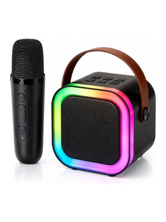 Simsiz Bluetooth kolonka va mikrofon AM-8580 mini karaoke to'plami