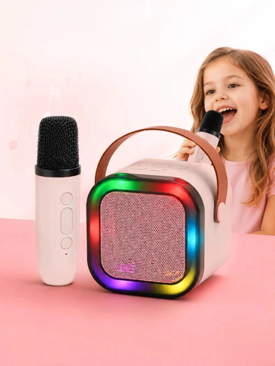 Simsiz Bluetooth kolonka va mikrofon AM-8580 mini karaoke to'plami