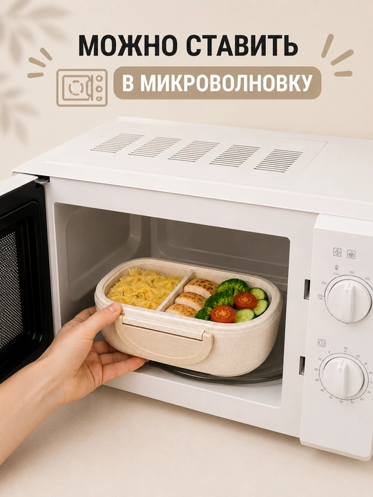 Lanch-boks germetik, konteyner ovqat idishi, qoshiq va sanchqi vilka bilan lunch box