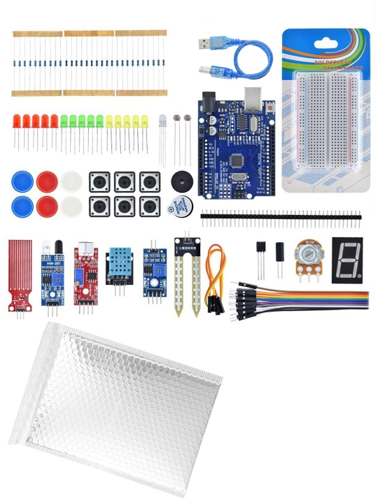 Boshlovchi va o'quvchilar uchun elektron komponent va Arduino modullari standart to'plami