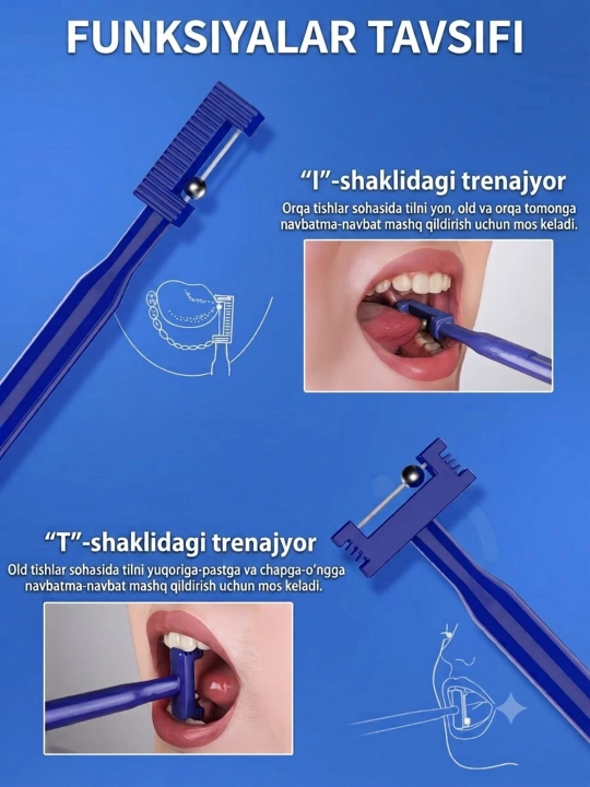 Logopedik zond, tilni uqalash uchun zondlar, 3 dona, logoped, logopedlar uchun