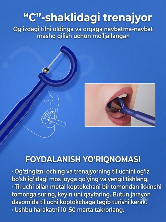 Logopedik zond, tilni uqalash uchun zondlar, 3 dona, logoped, logopedlar uchun