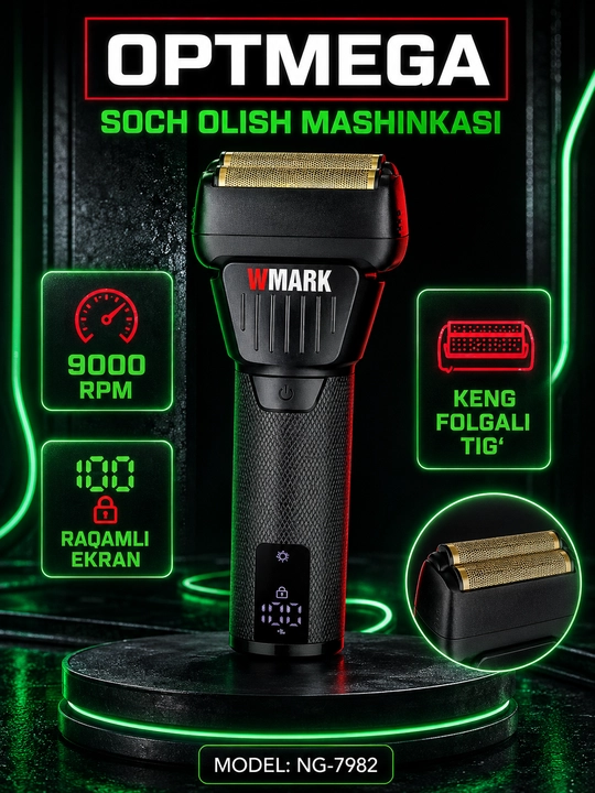 Trimmer, soch va soqol oladigan mashinka, vintage T9