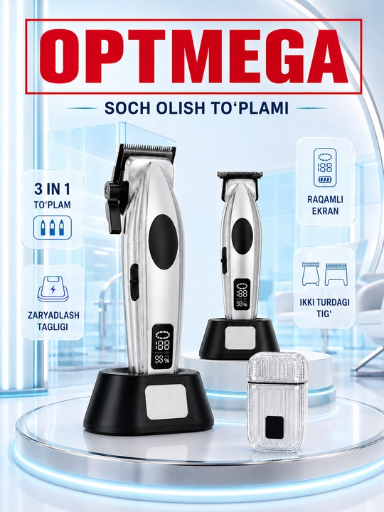 Trimmer, soch va soqol oladigan mashinka, vintage T9