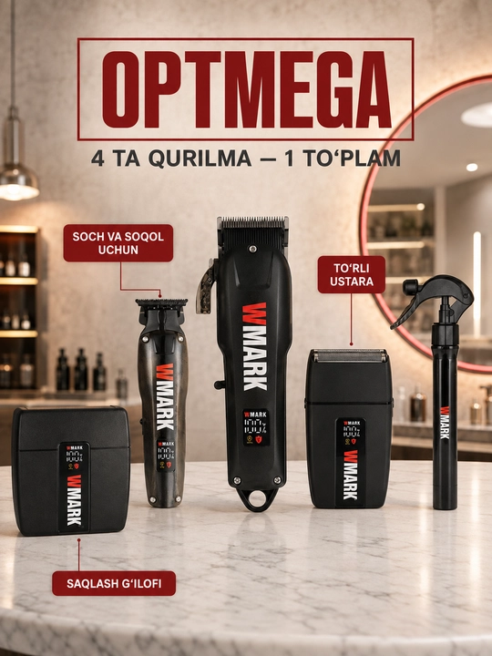 Trimmer, soch va soqol oladigan mashinka, vintage T9