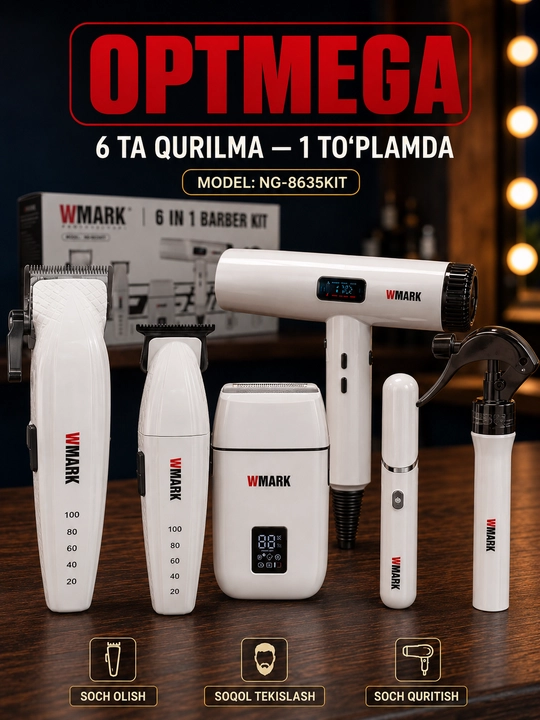 Trimmer, soch va soqol oladigan mashinka, vintage T9