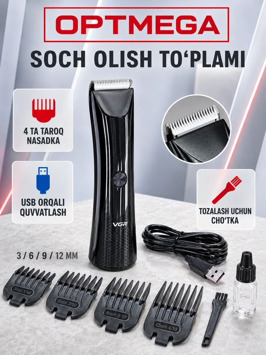 Trimmer, soch va soqol oladigan mashinka, vintage T9