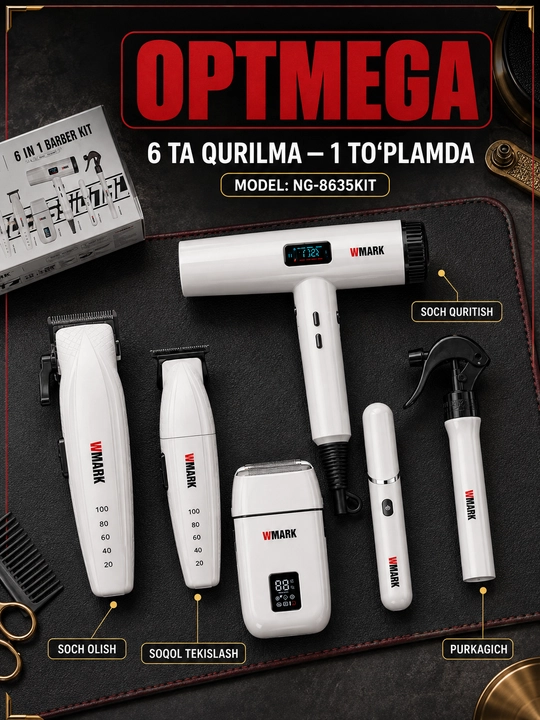 Trimmer, soch va soqol oladigan mashinka, vintage T9