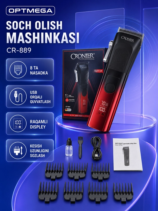 Trimmer, soch va soqol oladigan mashinka, vintage T9