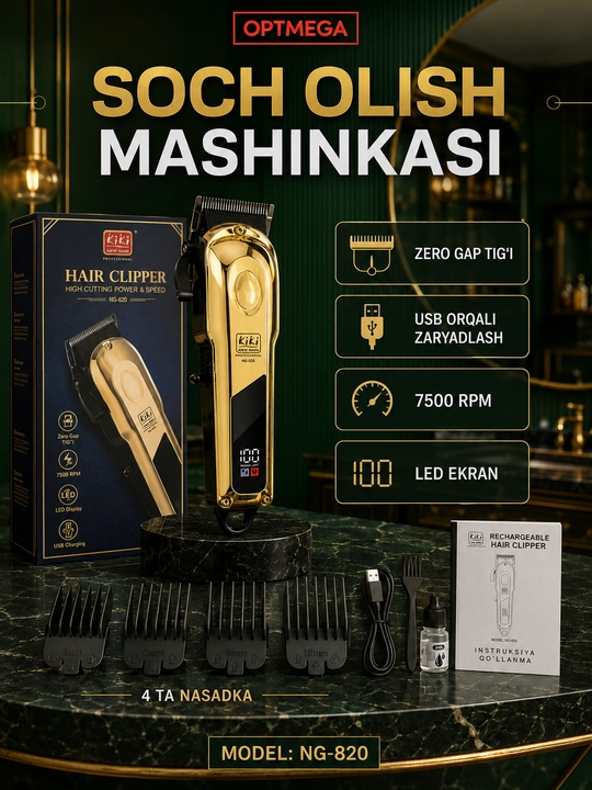 Trimmer, soch va soqol oladigan mashinka, vintage T9