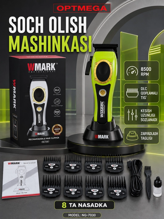 Trimmer, soch va soqol oladigan mashinka, vintage T9