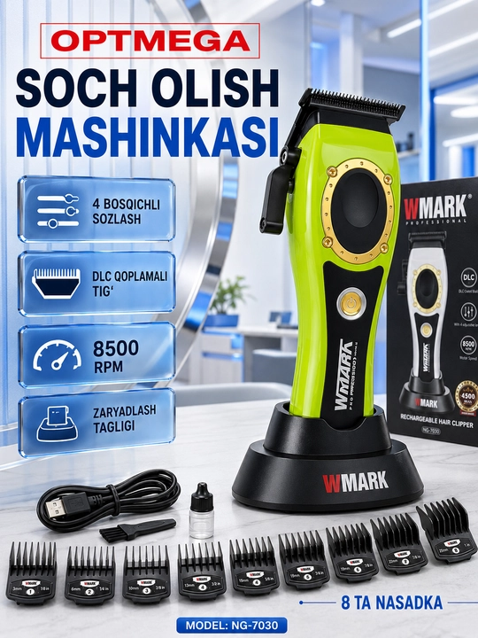 Trimmer, soch va soqol oladigan mashinka, vintage T9