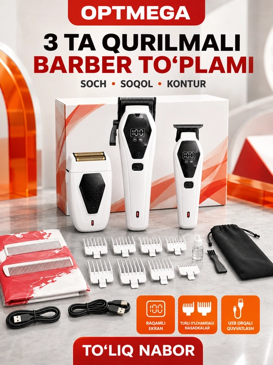 Trimmer, soch va soqol oladigan mashinka, vintage T9