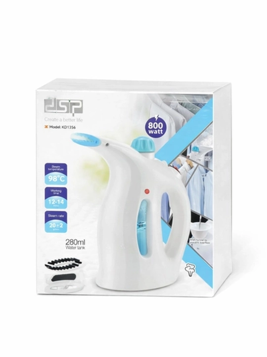 DSP parli dazmol kiyim uchun qo‘l bug‘lagich 800 W, 280 ml