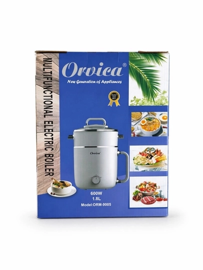 Elektr qozon Orvica ORM-9005 ko‘p funksiyali, 1.8 litr, oq-yashil, multivarka