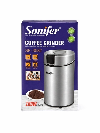 Кофемолка Sonifer SF-3582 электрическая, измельчитель для кофе 160W