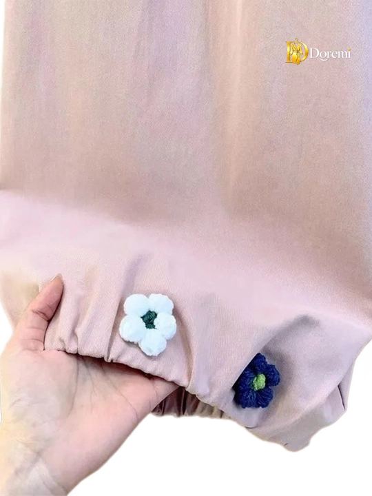 Ayollar uchun balon keng shim, rezinkali bel, gulli bezakli, S–3XL