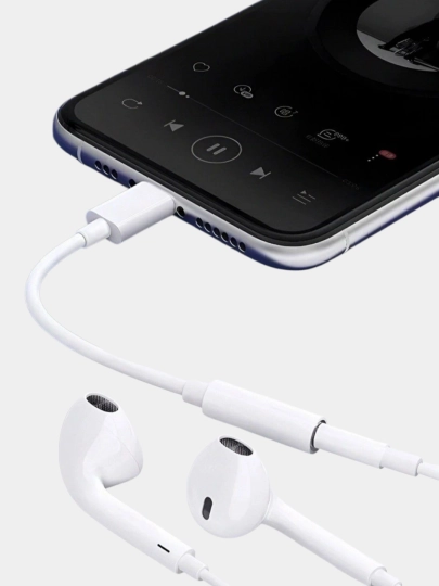 Samsung va iPhone uchun Type-C dan AUX portiga ulangan universal audio adapter