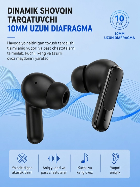 Беспроводные Bluetooth наушники E100 TWS с Bluetooth 5.3 и кейсом