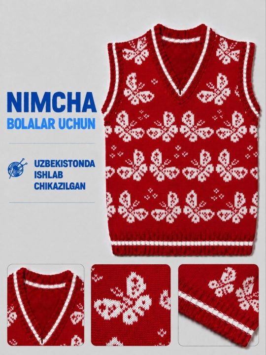 2 yoshli bolalar uchun issiq nimcha — turkiya iplaridan to‘qilgan bolalar kiyimi - 
