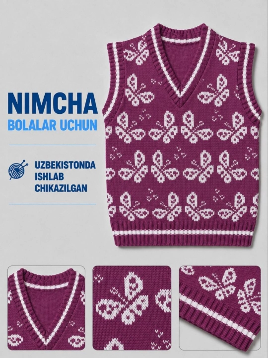 2 yoshli bolalar uchun issiq nimcha — turkiya iplaridan to‘qilgan bolalar kiyimi - 