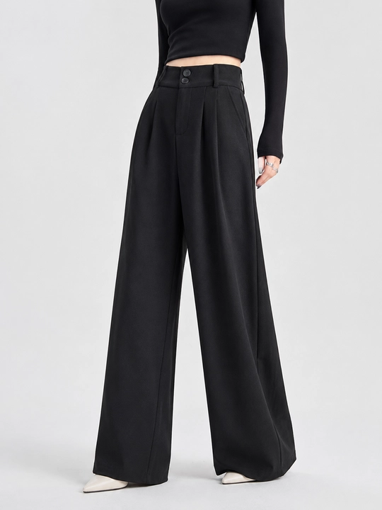 Ayollar palazzo shimi, keng, baland belli, klassik uslubda — ELLY FASHION