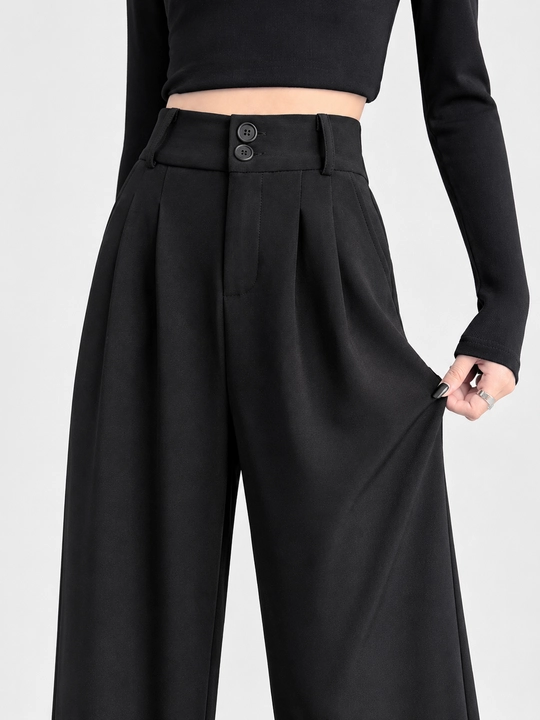 Ayollar palazzo shimi, keng, baland belli, klassik uslubda — ELLY FASHION