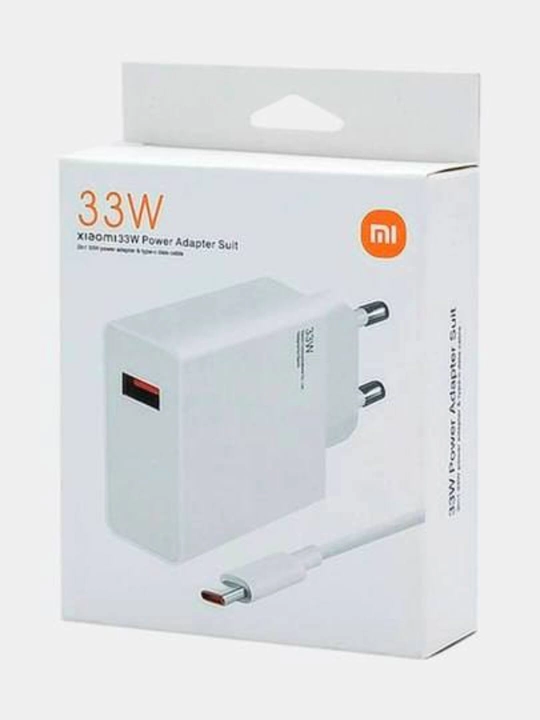 Xiaomi Turbo Max% zaryadlovchi adapter 33W/45W/67W/90W/120W, USB-A, Type-C kabel bilan