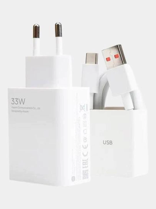 Xiaomi Turbo Max% zaryadlovchi adapter 33W/45W/67W/90W/120W, USB-A, Type-C kabel bilan