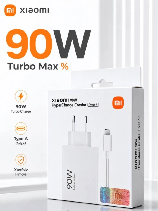 Зарядное устройство Xiaomi Turbo Max% 33W/45W/67W/90W/120W, USB-A, с кабелем USB Type-C - 