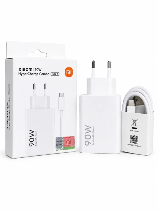 Xiaomi Turbo Max% zaryadlovchi adapter 33W/45W/67W/90W/120W, USB-A, Type-C kabel bilan