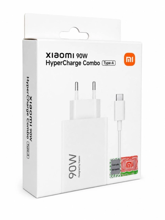 Xiaomi Turbo Max% zaryadlovchi adapter 33W/45W/67W/90W/120W, USB-A, Type-C kabel bilan
