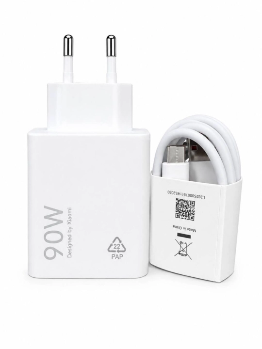 Xiaomi Turbo Max% zaryadlovchi adapter 33W/45W/67W/90W/120W, USB-A, Type-C kabel bilan