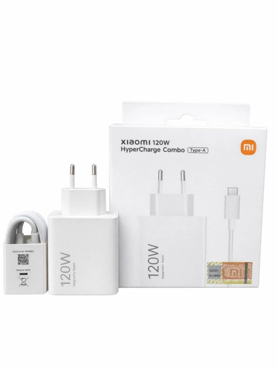 Xiaomi Turbo Max% zaryadlovchi adapter 33W/45W/67W/90W/120W, USB-A, Type-C kabel bilan