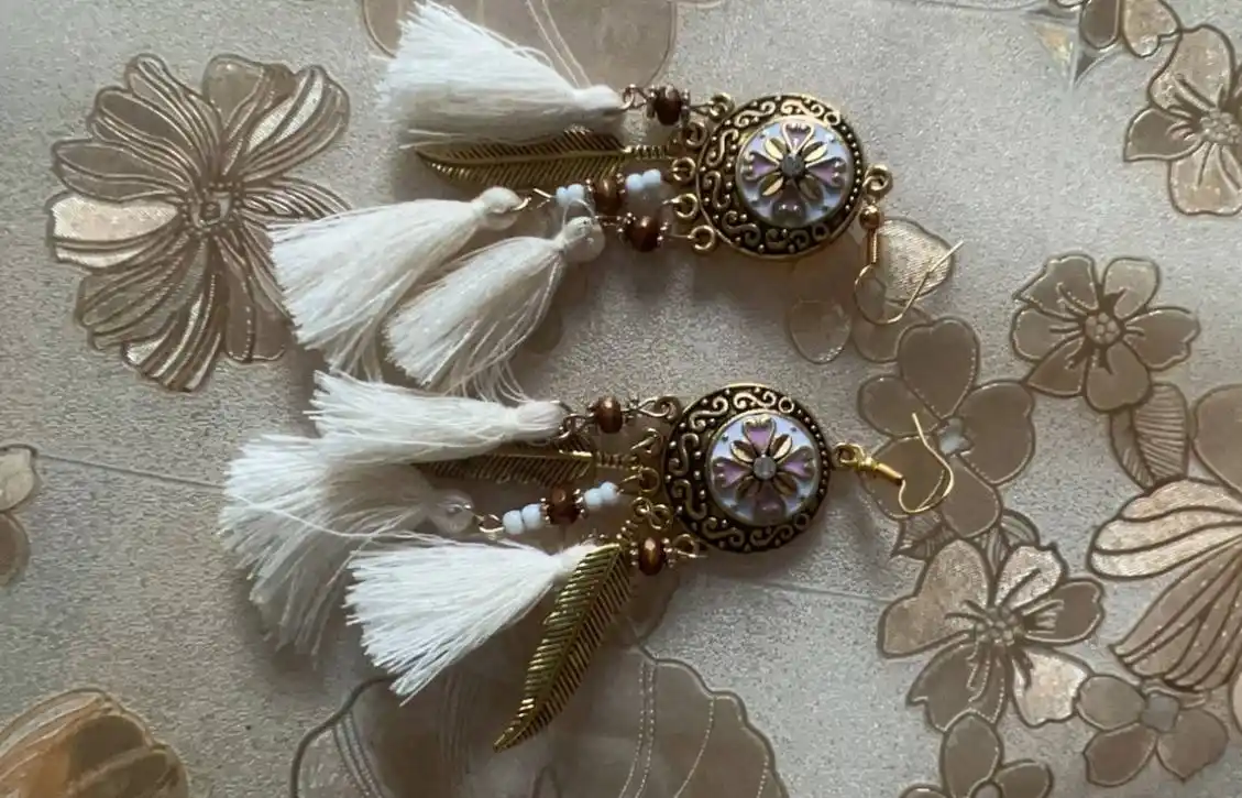 Серьги женские, пляжные украшения, сережки женские, бижутерия серьги пляжьные