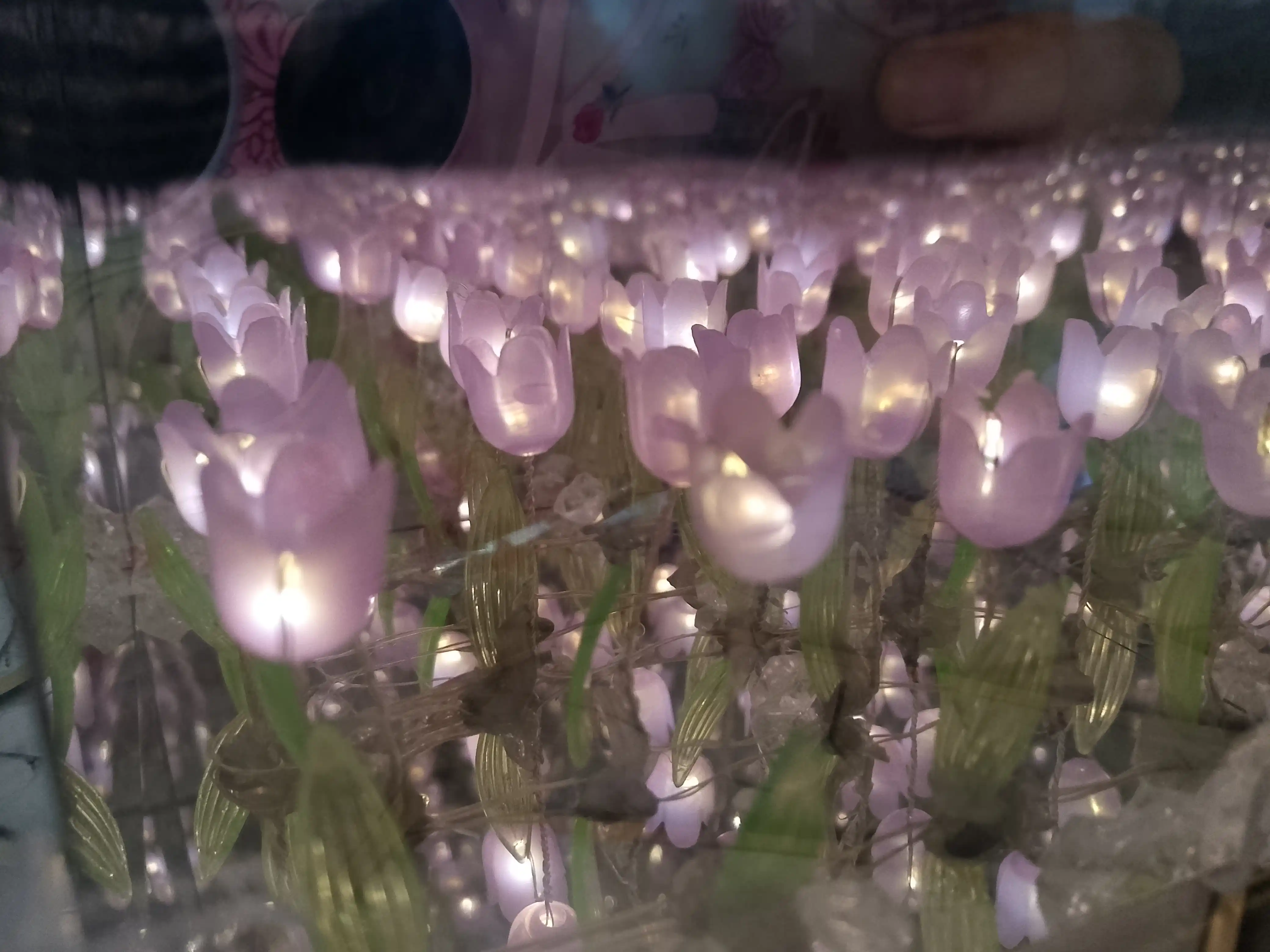 Chiroq kubi 3D LED cheksiz lolalar tungi yorug'lik oynasi bolalar uchun sovg'asi