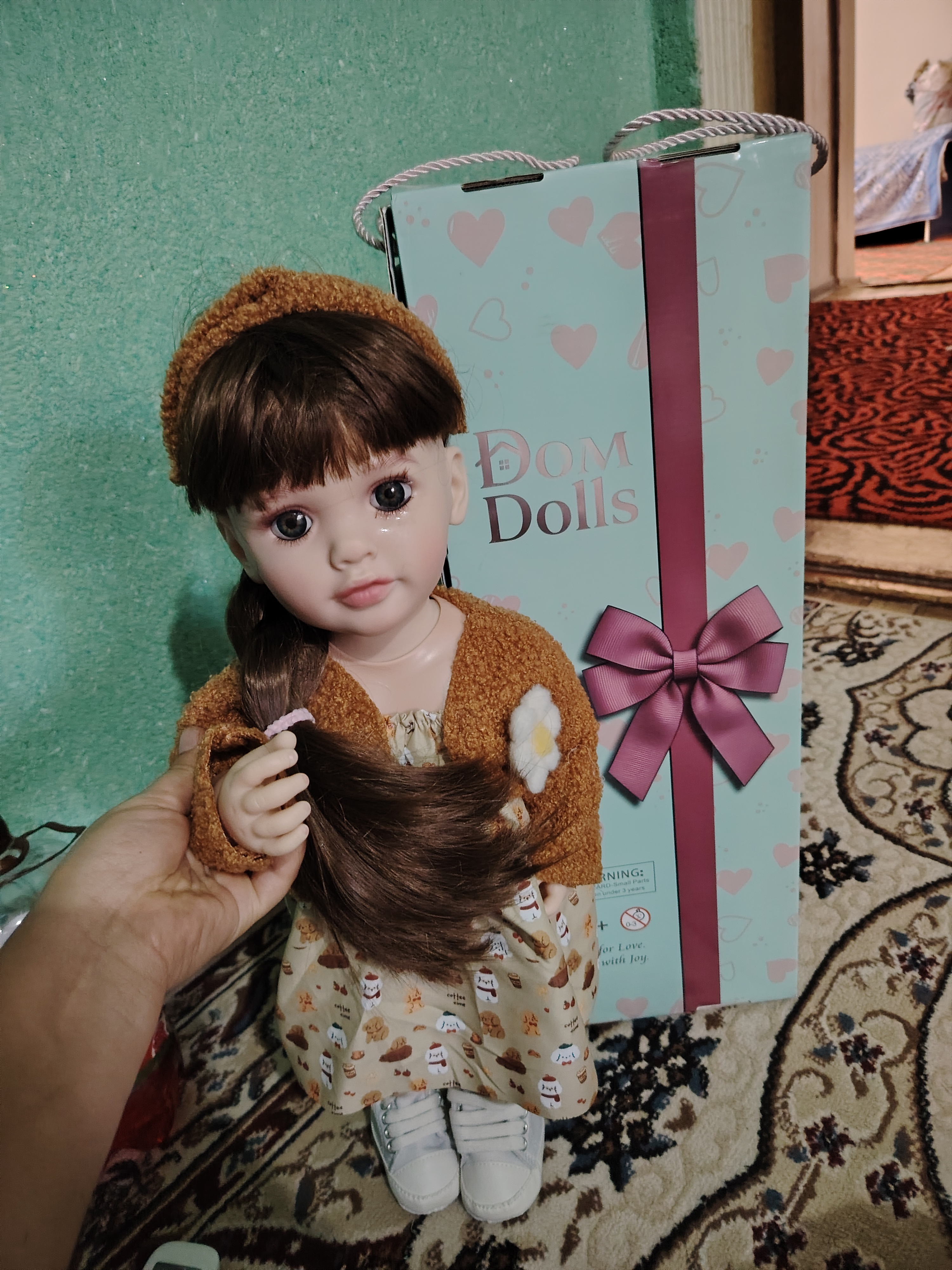 FIDGO BABY Lovely qo‘g‘irchog‘i, 55 sm, silikon, realistik xususiyatlarga ega