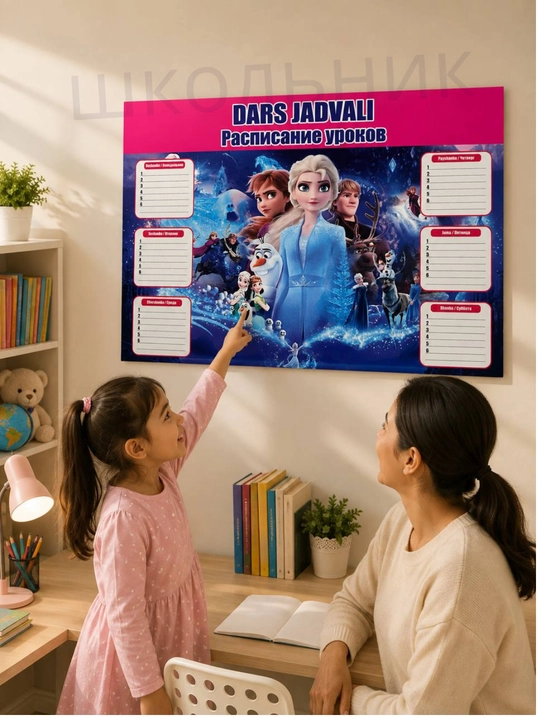 Dars jadvali, A3 formati, Dars jadvali, A3 formati, Lady bug, elsa, helik, bravl stars