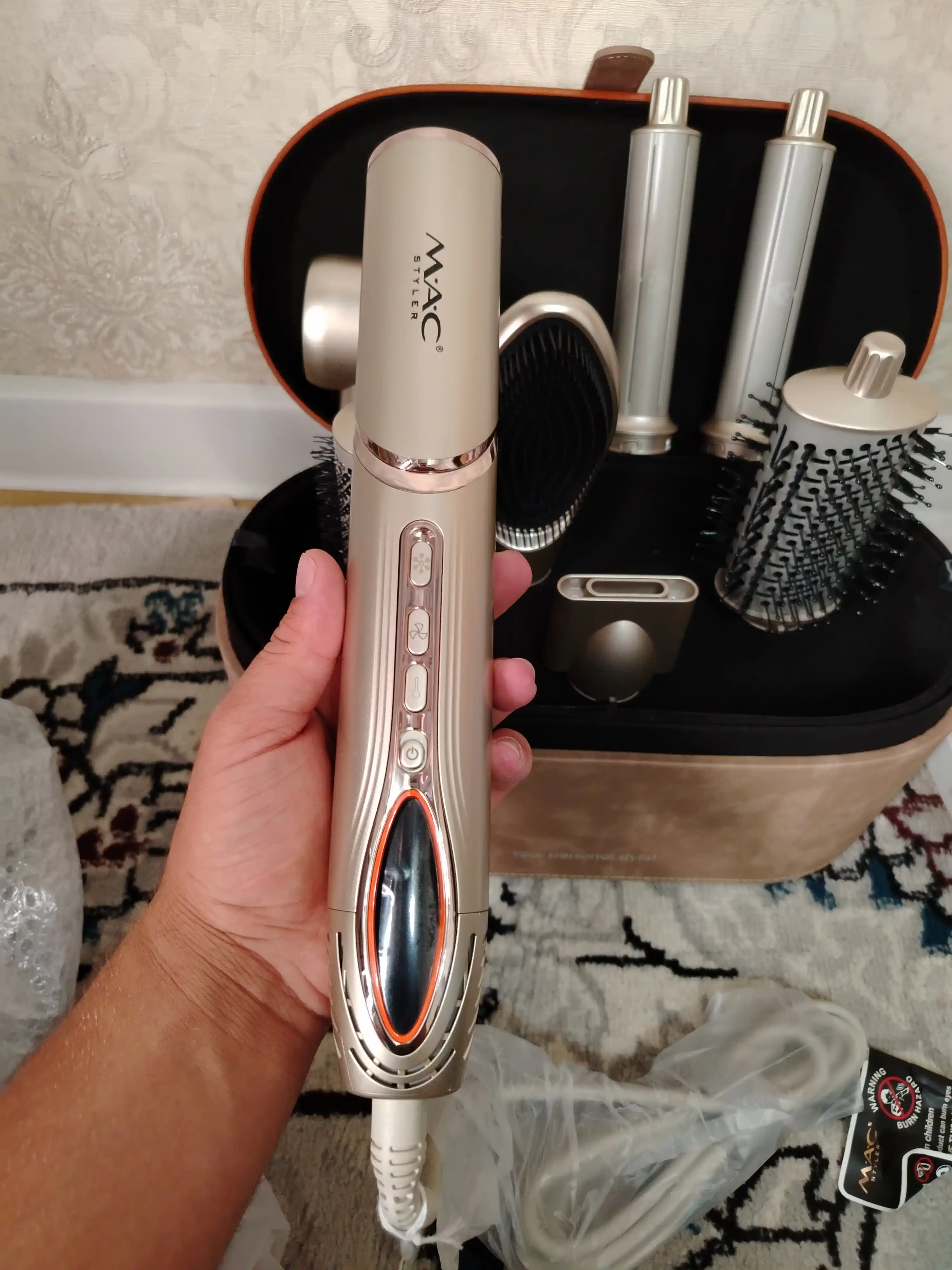 Фен стайлер Dyson MAC-1600W, дайсон для укладки волос, 8 в 1, с LED дисплеем