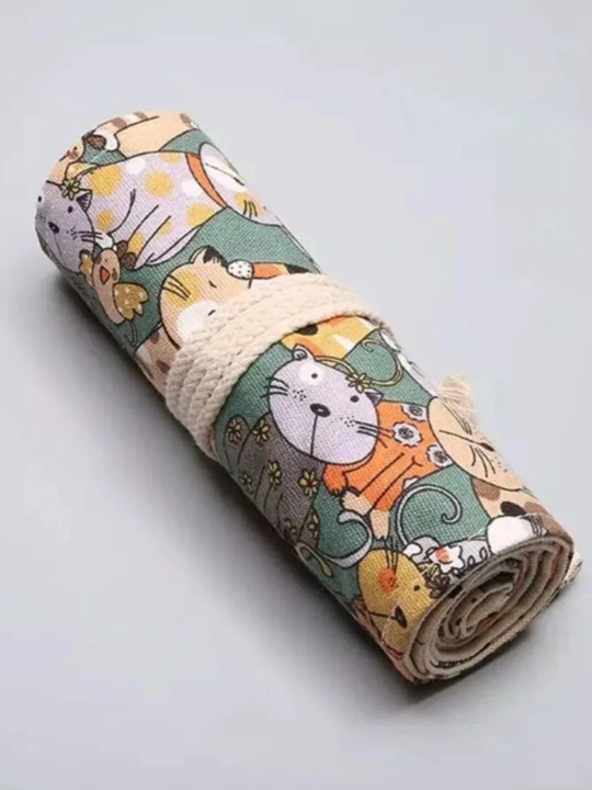Ko‘p funksiyali ikki qavatli kosmetik qalamdon, qalamdon, rangli qalamlar, ruchka