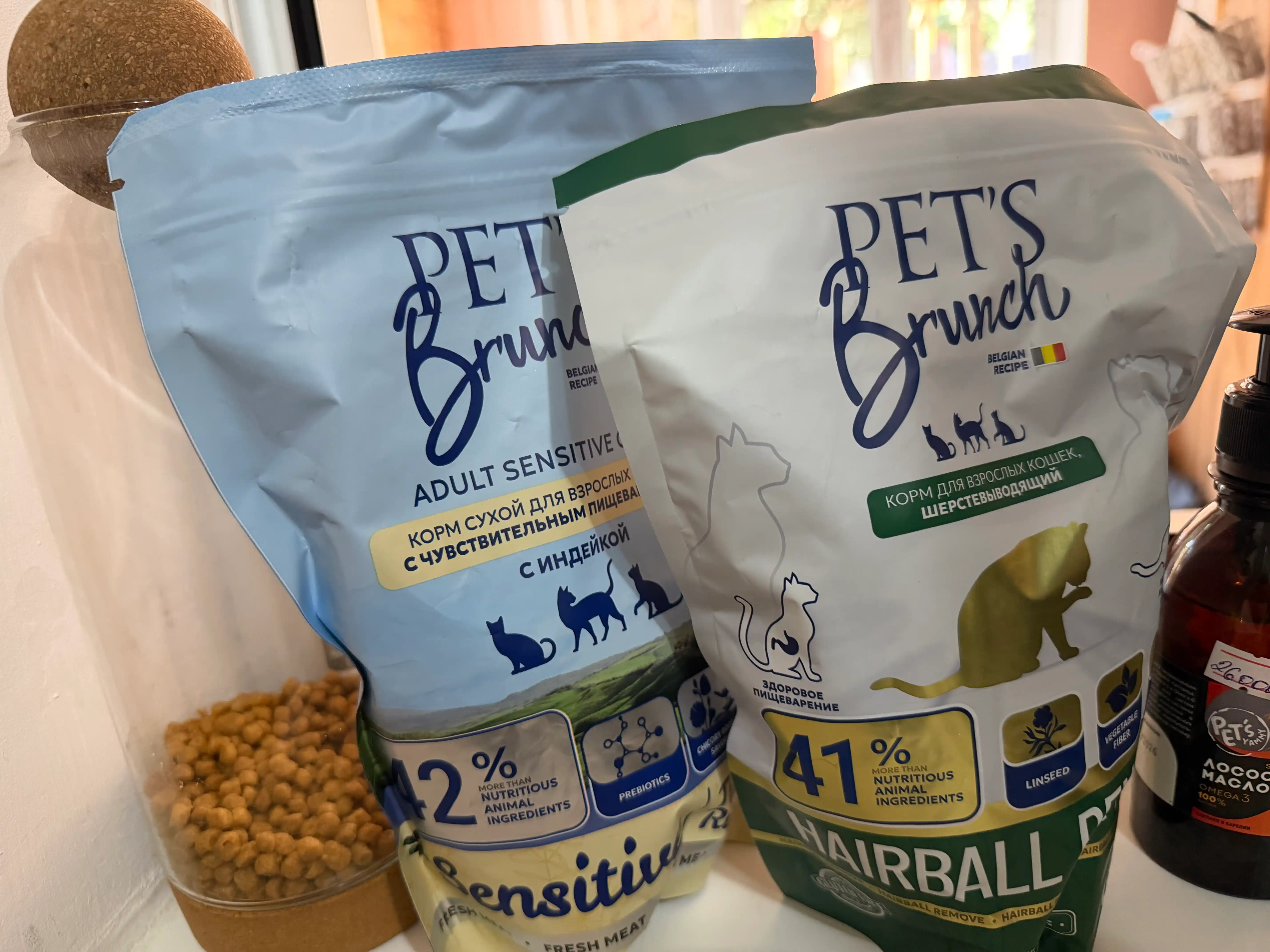 Корм сухой для кошек "PET’S BRUNCH HAIRBALL REMOVE", для вывода шерсти с индейкой