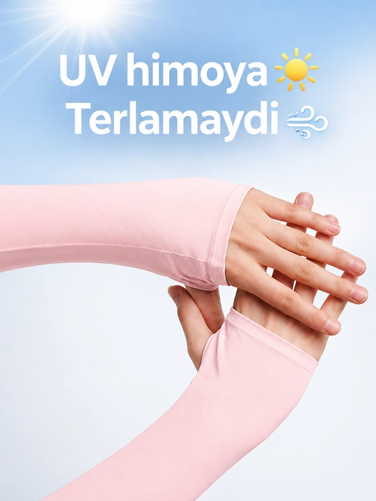 Qo‘l uchun yeng (arm sleeve) UV himoya, sport uchun elastik qo‘l yengi - 