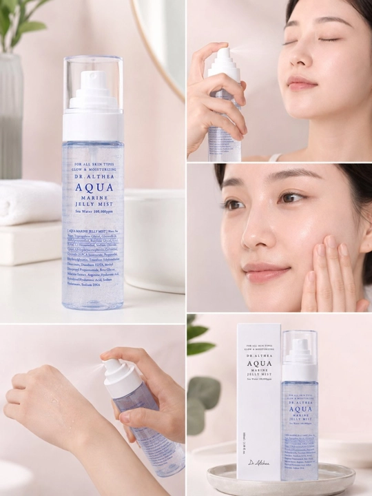Mist namlantiruvchi geli, Dr. Althea Aqua Marine yuz spreyi, dengiz suvi bilan tonik, 100 ml