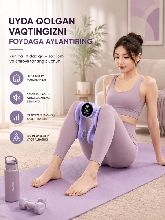 Oyoq va son uchun fitnes trenajyor espander, uyda mashq qilish uchun sport anjomi