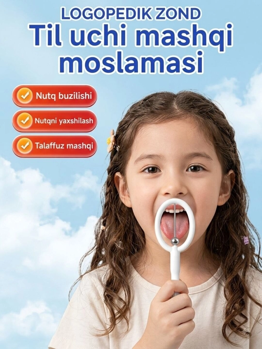 Logopedik zond, til massaji uchun zondlar, logopedik massajer,logoped,logo