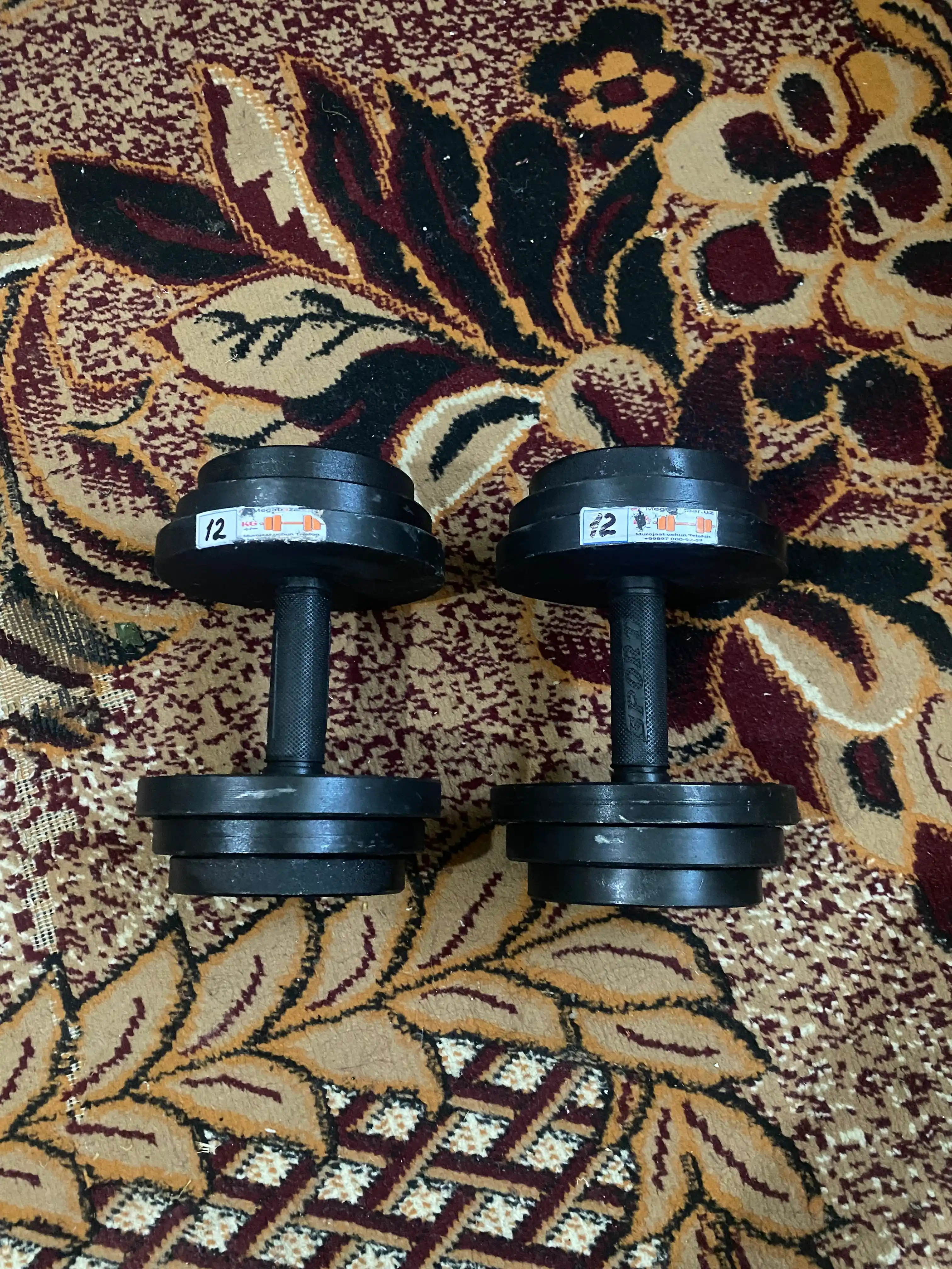 Universal metall gantel, gantellar to'plami, 1kg, 25kg