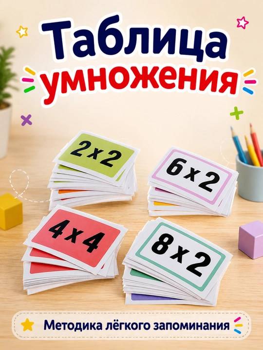 "Ko'paytirish jadvali" ko'rgazmali qo'llanmalari, 64 ta karta